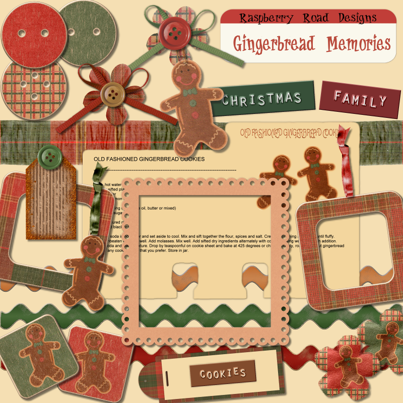 Gingerbread Memories Elements
